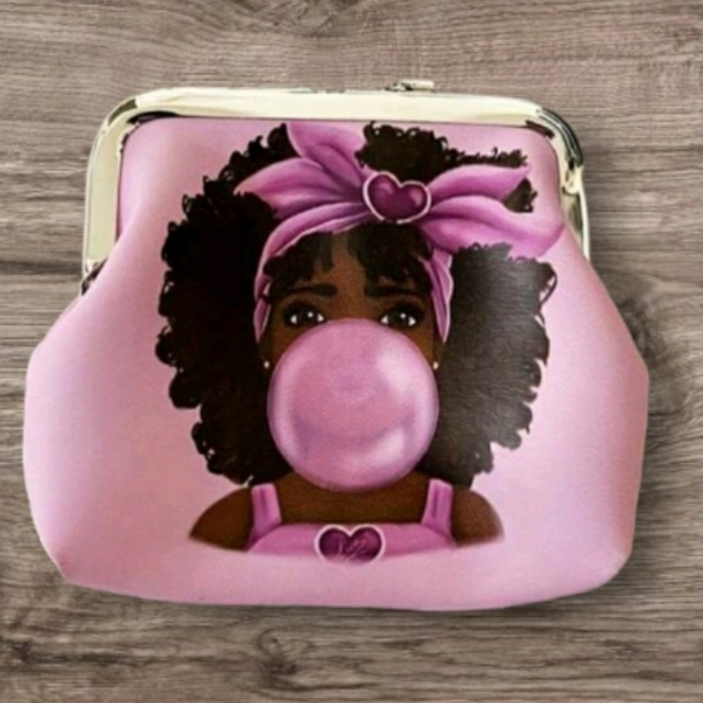 Kiss lock Coin purse bubblelicious pink